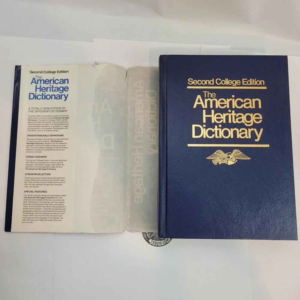 Houghton Mifflin American Heritage Dictionary Second College Edition Hardcover